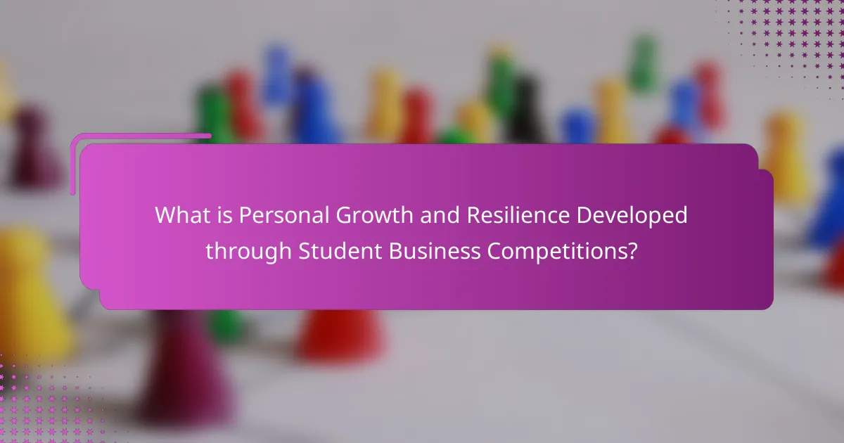 What is Personal Growth and Resilience Developed through Student Business Competitions?